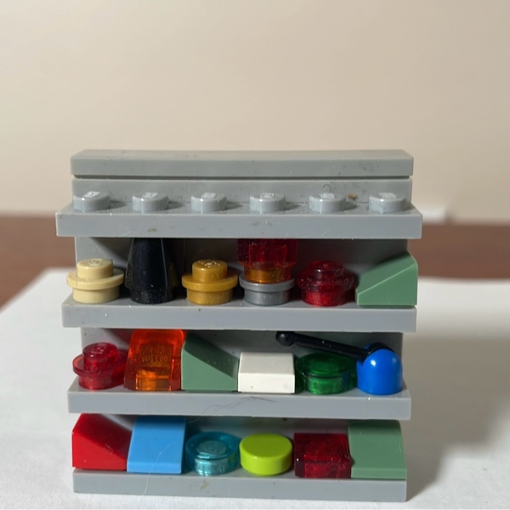 LEGO Artsy Piece, shelves with decor